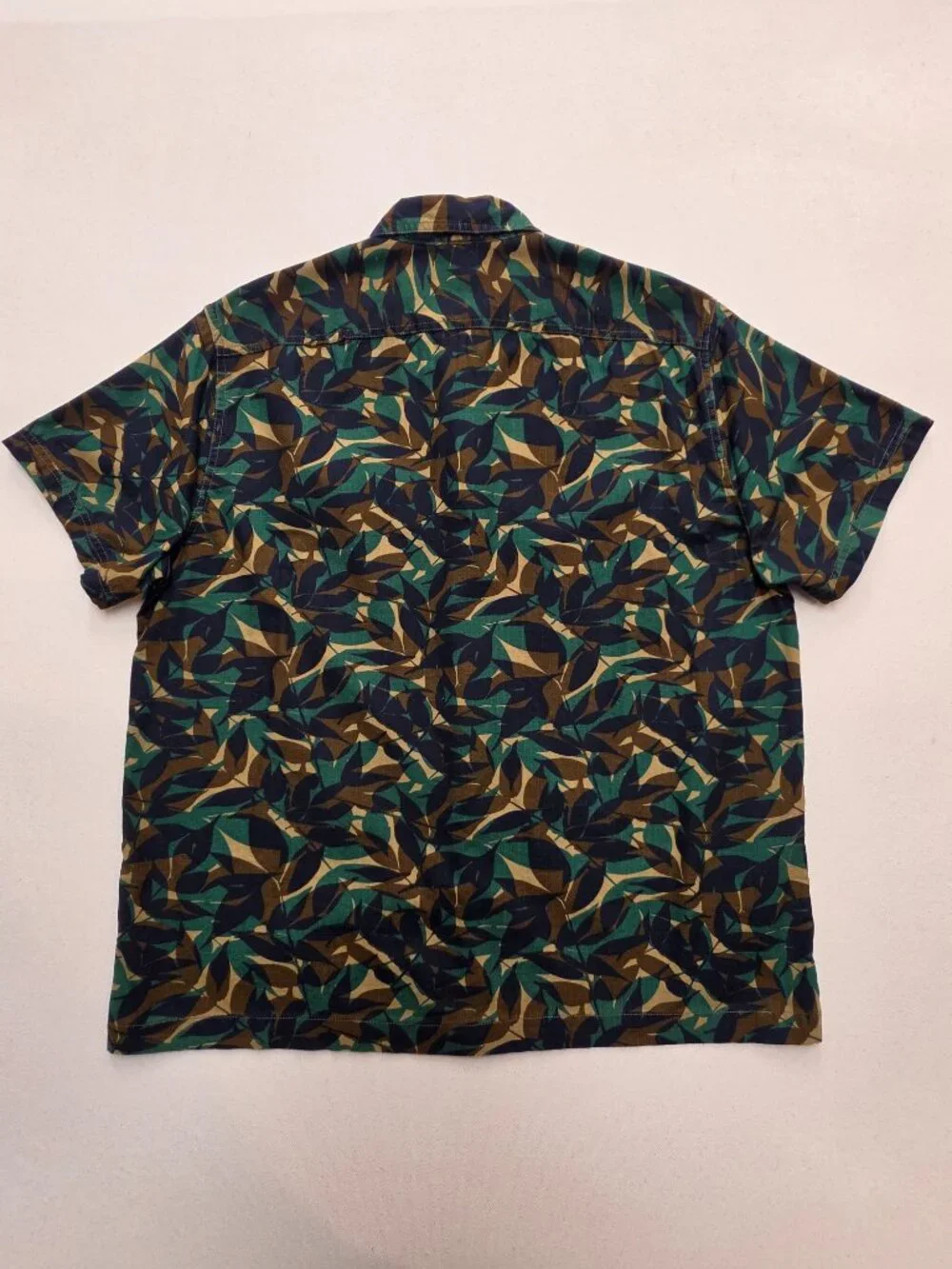 Wallace & Barnes Floral Printed Camp Collar Shirt L